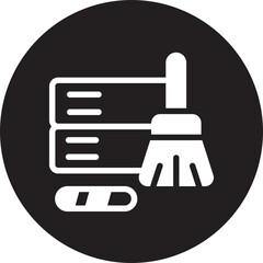 data cleaning glyph icon