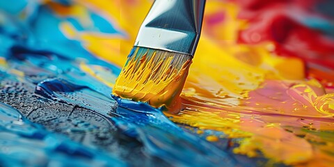 Individuals Engaging in Art Therapy Workshop with Paints, Brushes, and Canvases: Therapeutic Benefits of Creativity and Self-Expression for Mental Health and Emotional Well-Being