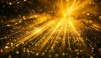 Obraz premium Golden Lights and Bokeh Background