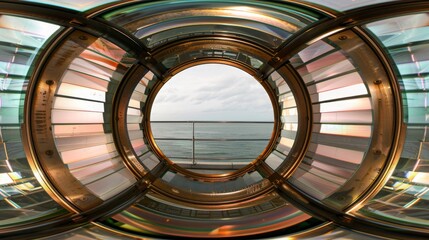 Fototapeta premium Fresnel Lens Panoramic Photo Banner – Optical and Visual Effects