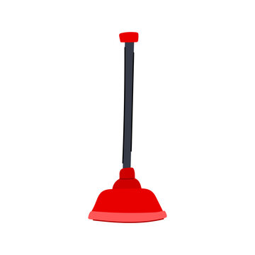 recommend clip art: drain plunger cartoon. repair pipe, plumbing water, rubber line drain plunger sign. isolated symbol vector illustration