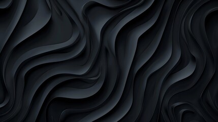 Obraz premium Abstract wavy lines on a black background. 