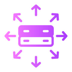 big data gradient icon