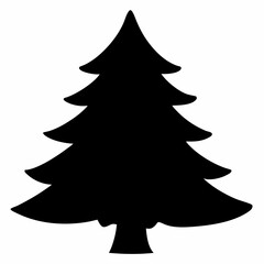 christmas tree vector illustration, green christmas tree isolated on white, tree vector art, christmas vector Line art