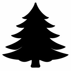 christmas tree vector illustration, green christmas tree isolated on white, tree vector art, christmas vector Line art