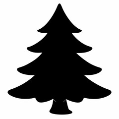 christmas tree vector illustration, green christmas tree isolated on white, tree vector art, christmas vector Line art