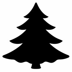 christmas tree vector illustration, green christmas tree isolated on white, tree vector art, christmas vector Line art