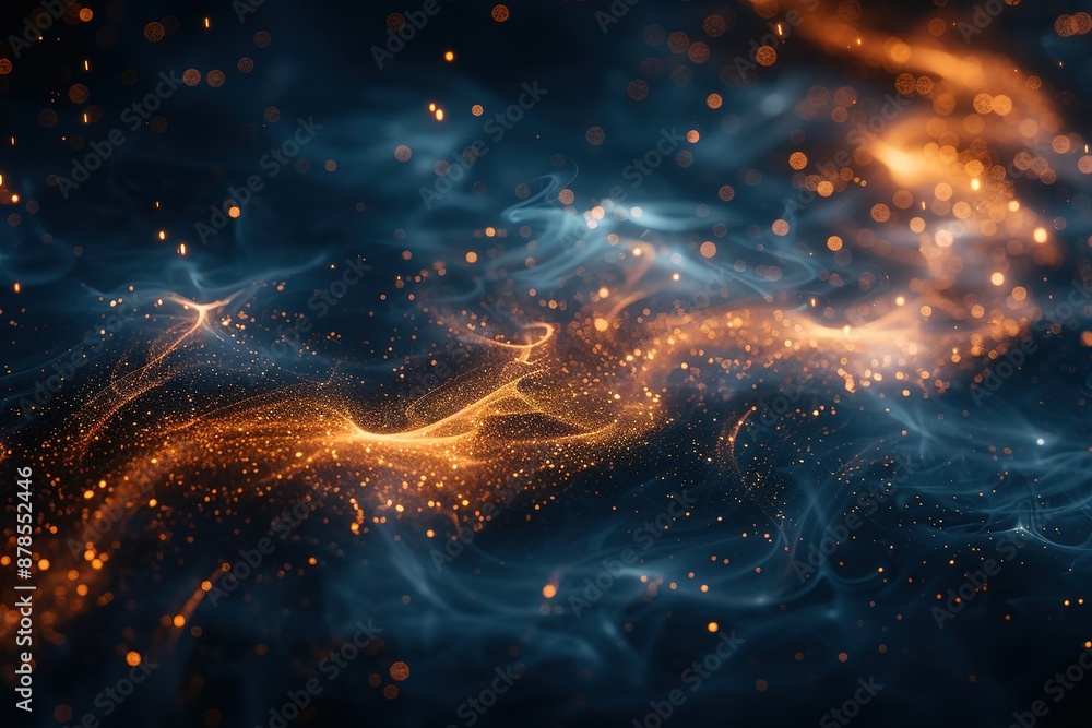 Poster the image is a colorful and dynamic representation of a fire, with orange