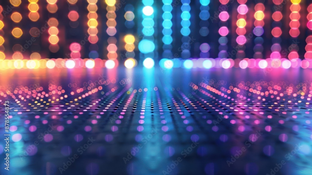 Poster abstract events background with colorful lights and patterns