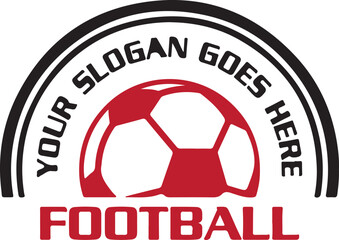 Football icon slogan design template vector