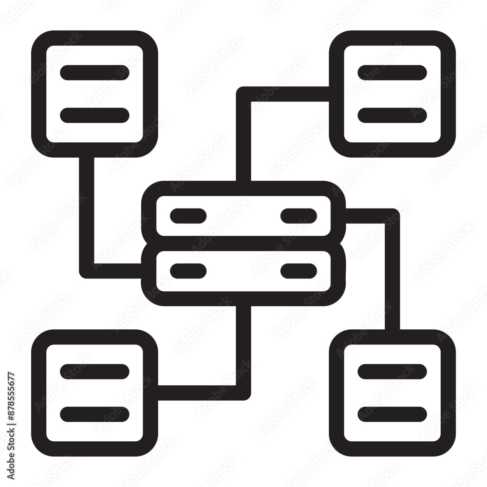 Canvas Prints data source line icon