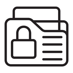 data encryption line icon