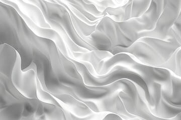 Obraz premium Sophisticated Monochrome White Seamless Wave Texture Pattern Background for Design Projects