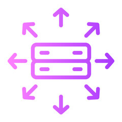big data gradient icon