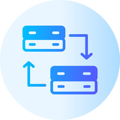 Data Transaction gradient icon