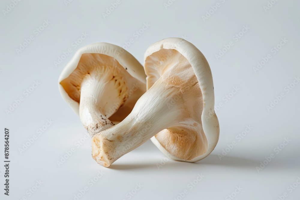 Wall mural ear mushroom on white background