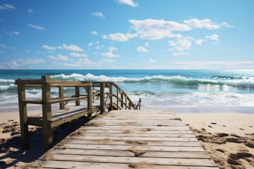 Obraz premium Wooden Steps to the Beach