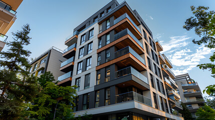 Obraz premium modern apartment building for investment offers lucrative opportunity for investors seeking stable income and property appreciation.Located in thriving urban area, this building features contemporary.