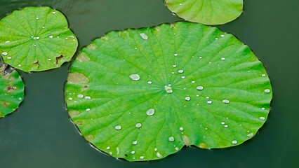 Lotusblumen und Seerosen