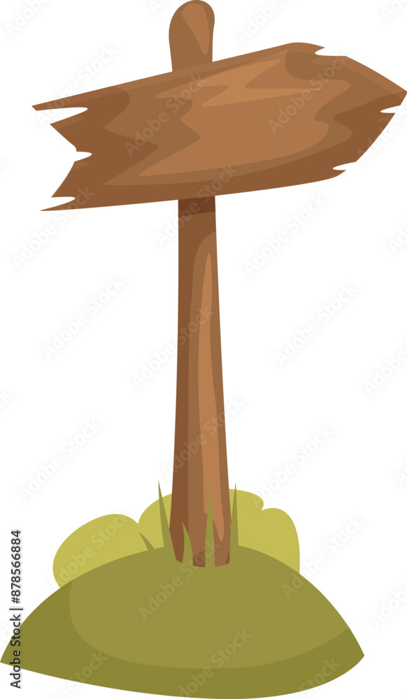 Poster empty wooden arrow sign pointing right, perfect for adding your own text or message