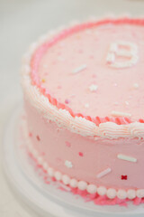 Pink Sprinkle Birthday Cake