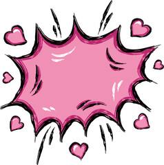 Comic bubbles element isolated