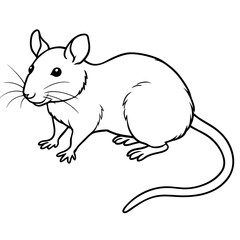 illustration of a Mouse line art coloring pages