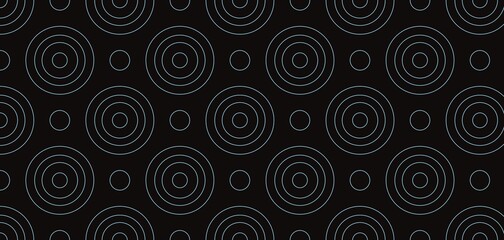 Intricate circles Patterns: A Symphony of Turquoise and shape Canvas, in black background