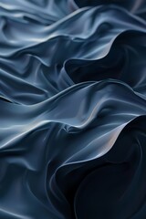 Obraz premium Captivating Abstract Illustration of Swirling Midnight Waves, abstract illustration, black colors wave, ethereal elegance, captivating, swirling, postcard, banner, Design