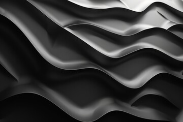 Obraz premium Captivating Abstract Illustration of Swirling Midnight Waves, abstract illustration, black colors wave, ethereal elegance, captivating, swirling, postcard, banner, Design