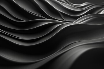 Fototapeta premium Captivating Abstract Illustration of Swirling Midnight Waves, abstract illustration, black colors wave, ethereal elegance, captivating, swirling, postcard, banner, Design