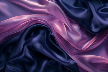 Obraz premium Beautiful purple pink silk satin background. Soft folds on shiny fabric. Luxury background with copy space for design. Web banner. Valentine's day, birthday. postcard, banner, Design