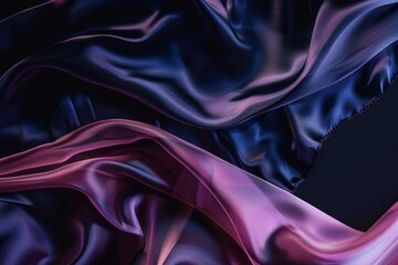 Obraz premium Beautiful purple pink silk satin background. Soft folds on shiny fabric. Luxury background with copy space for design. Web banner. Valentine's day, birthday. postcard, banner, Design