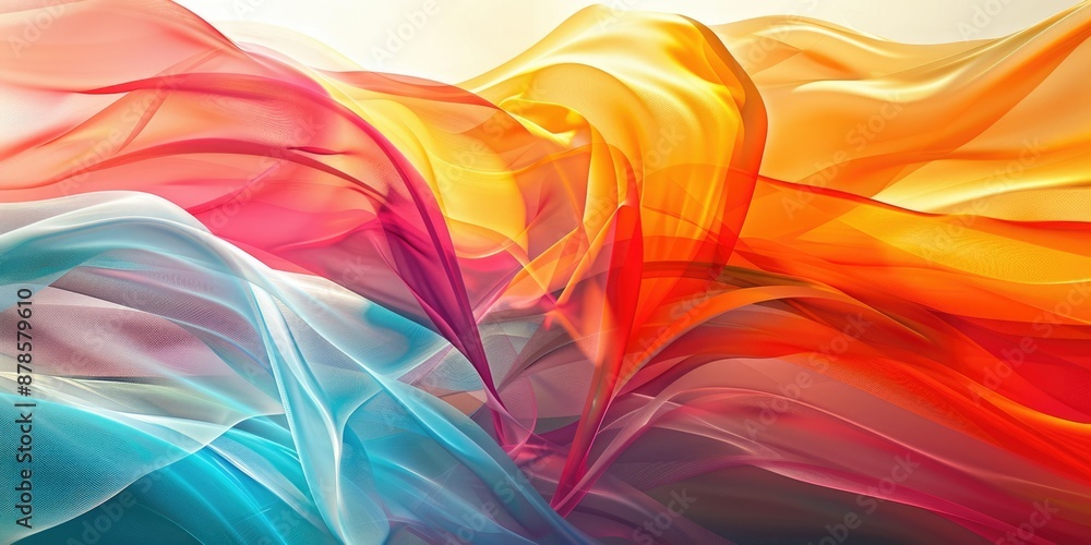 Aufkleber dynamic and colorful abstract design with fluid motion, ideal for contemporary and imaginative proje