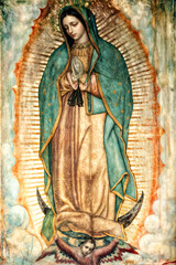 Image reinterpretation Our Lady of Guadalupe mantle (tilma) Juan Diego © Mau Martinez Cosio