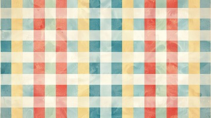 Gingham pattern wallpaper