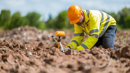 Archaeologists using ground-penetrating radar to detect ancient structures, detection, archaeological research
