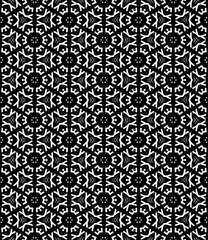 Black and white seamless abstract pattern. Background and backdrop. Grayscale ornamental design.