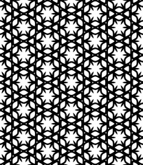 Black and white seamless abstract pattern. Background and backdrop. Grayscale ornamental design.