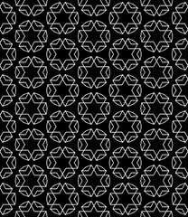 Black and white seamless abstract pattern. Background and backdrop. Grayscale ornamental design.