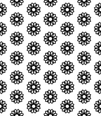 Black and white seamless abstract pattern. Background and backdrop. Grayscale ornamental design.