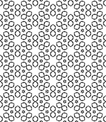 Black and white seamless abstract pattern. Background and backdrop. Grayscale ornamental design.