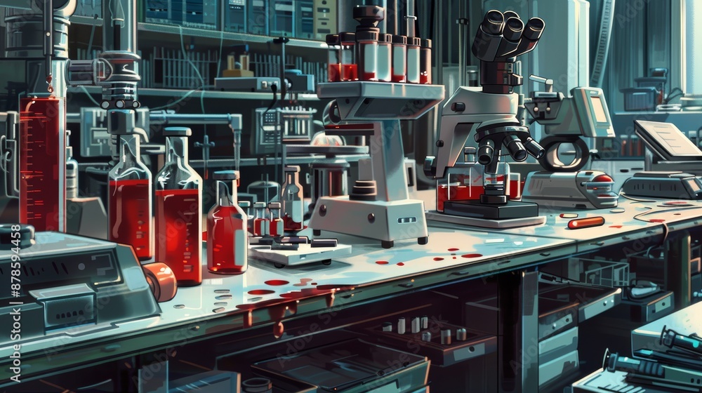 Poster advanced laboratory testing of blood samples for hormone levels with precision technology
