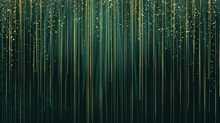 A dark forest green background with cascading gold glitter lines, resembling gentle waterfalls, ideal for creating serene spa or wellness product labels.