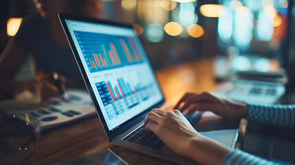 A financial analyst using data to forecast revenue.