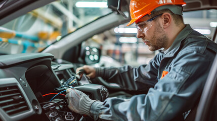 The engineer is overseeing the installation of new machinery.
