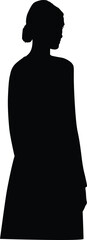 Woman fashion Silhouette vector illustration. various poses of women, black figures, white background. Woman Ideal fashion, design projects, , standing. icon, vector, logo.