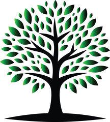 Fototapeta premium Tree Vector illustration. Tree icon, logo, vector.