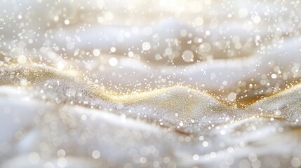 Sparkling White and Gold Abstract Background