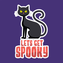 Cute halloween element sticker, illustration vector design. Vector eps 10